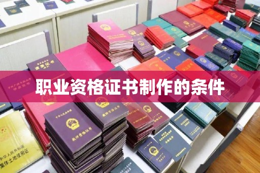 北戴河职业资格证书制作的条件
